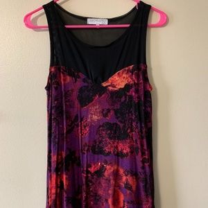 Urban Outfitters black mesh floral top